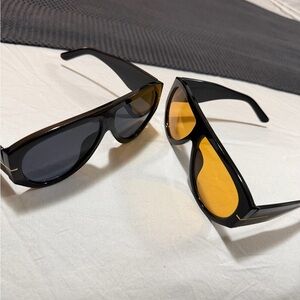 Stylish Black and Yellow Sunglasses